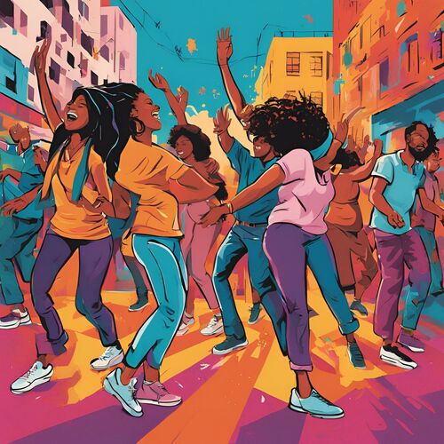 Menschen stehen und schütteln sich Foto von von Canva mit KI erstellt.