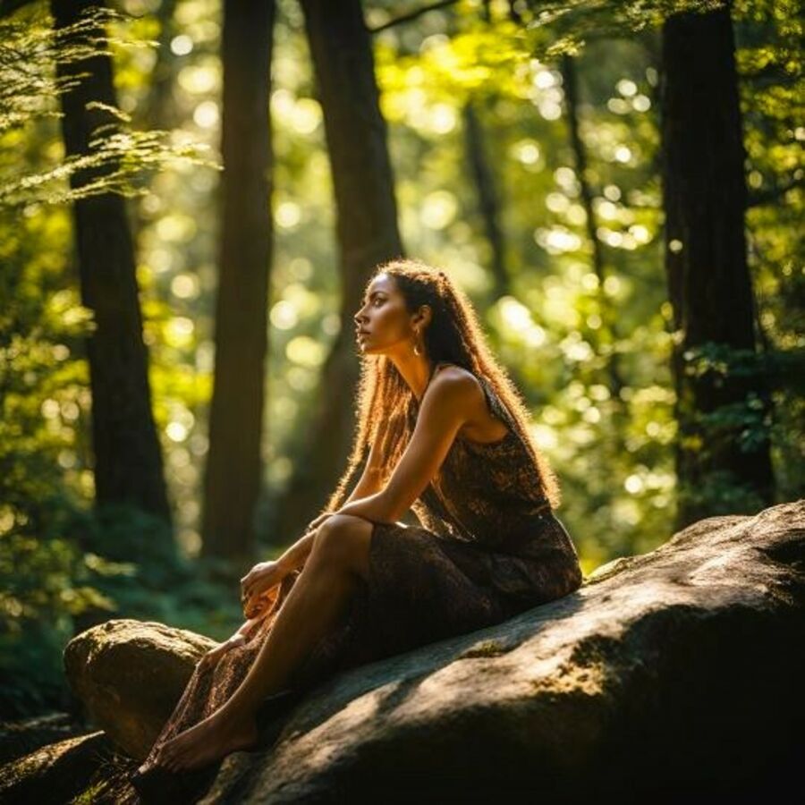 Ruhe im Wald von Canva AI generiert